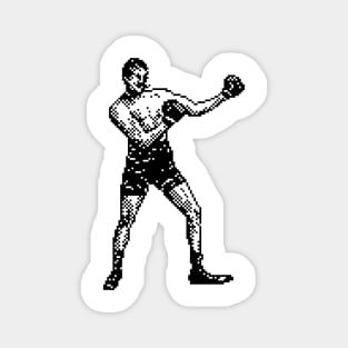 Classic Boxer Pixel Art Black Color Magnet