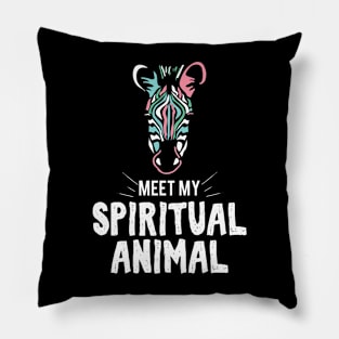 Meet my spiritual Animal Zebra Pillow