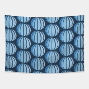 Luxury geometric seamless Abstract pattern made   with circles  on the navy background Tapestry