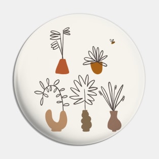 Plants, Pots & Bee Pin