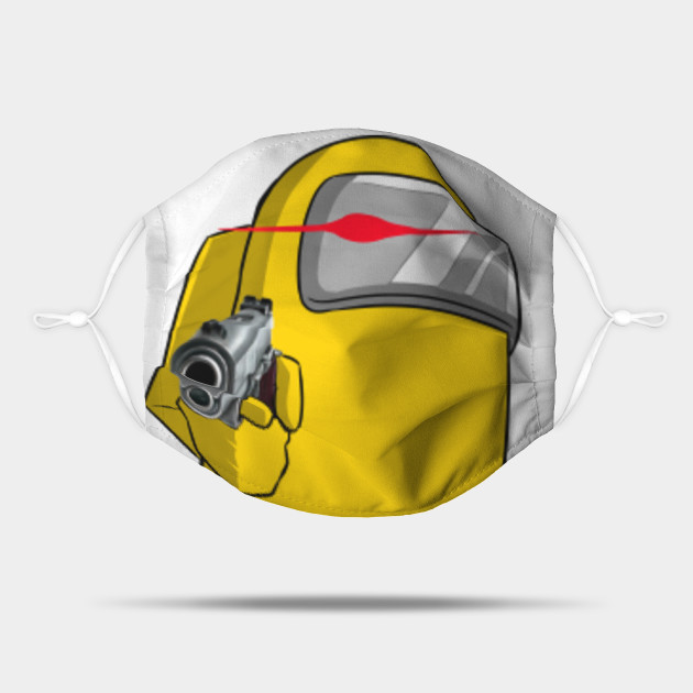 Among Us Imposter Gun Yellow Among Us Mask Teepublic Among Us Imposter Gun Yellow Among Us Mask Teepublic