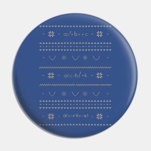 Quadratic Equations Winter Design Pin