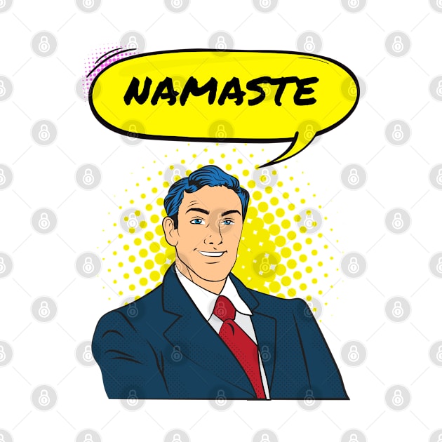 Namaste Man In Suit by DesignIndex