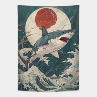 Vintage Japanese Shark 02 Tapestry