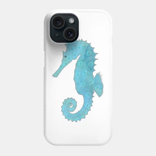 Aqua Blue Seahorse Cuteness Phone Case