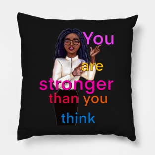 Inspirational, motivational, affirmation, you’re stronger than. The best Gifts for black women 2022 Pillow