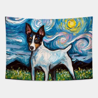 Toy Fox Terrier Night Tapestry