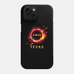 Solar Eclipse 4.08.24 Texas Totality Event 2024 Phone Case