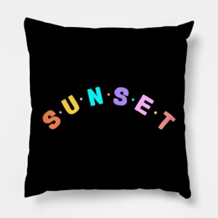 Sunset Colorful Quote Pillow