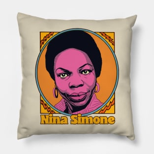 Nina Simone - Original Retro Fan Art Design Pillow