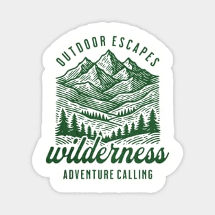 Outdoor Escapes, Wilderness Adventure Calling Magnet
