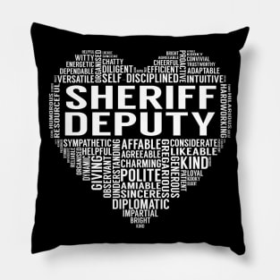 Sheriff Deputy Heart Pillow