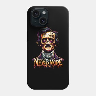 Zombie Edgar Allan Poe Nevermore Undead Halloween Fun Phone Case