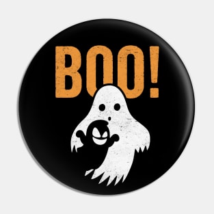 Retro Halloween Ghosts: Boo! Pin