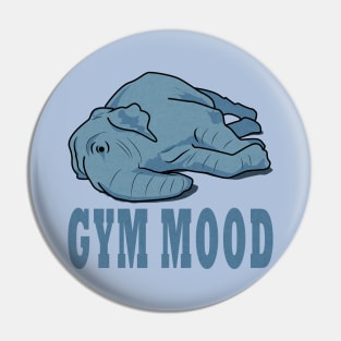 Blue elephant thinking about going to the gym Pin