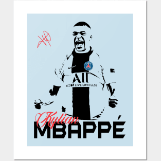 Kylian Mbappe PSG Poster Print, Mbappe Gift, Artwork, Posters for Wall,  Football Player, Mbappe Decor, Game Room Poster SIZE 24''x32'' (61x81 cm)