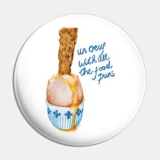 Cute Food Pun - Un Ouef With All The Food Puns Pin