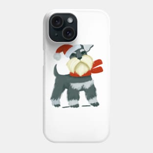 Cute Miniature Schnauzer Drawing Phone Case