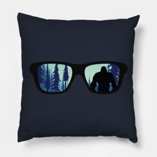 Bigfoot Reflection - Teal Pillow