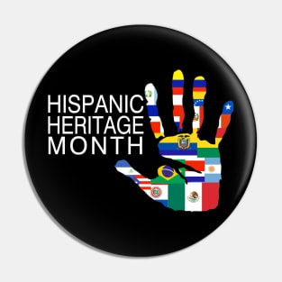 Proud Latina For Women Funny Hispanic Heritage Month Flag Pin