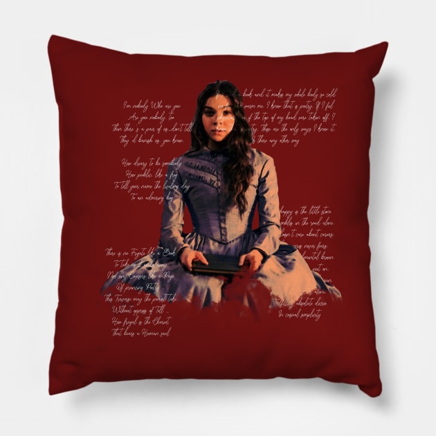 Emily Dickinson Poems Pillow by MairlaStore