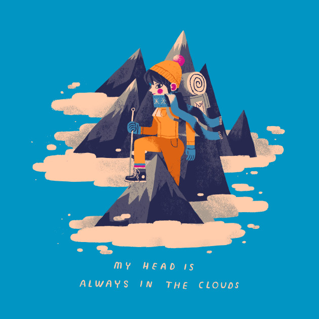 my head is always in the clouds - Hiking - Phone Case