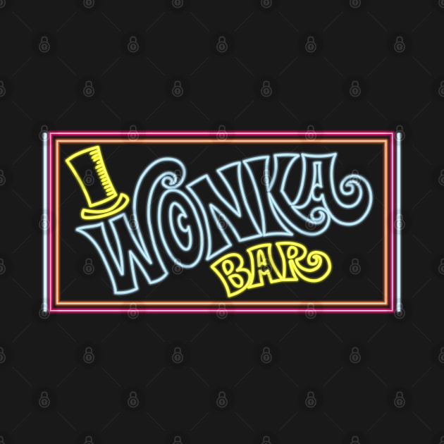 Wonka bar neon style by AlanSchell76