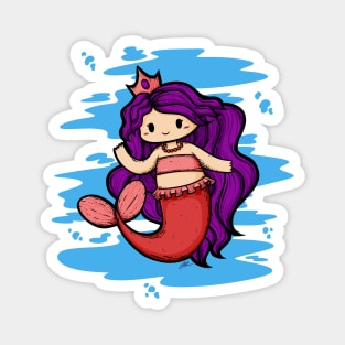 Cute Mermaid Illustration Magnet