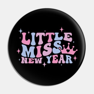 Little miss new year pastel retro wavy Pin