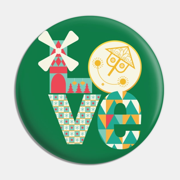 It's a World of LOVE at Christmas Pin by 5571 designs