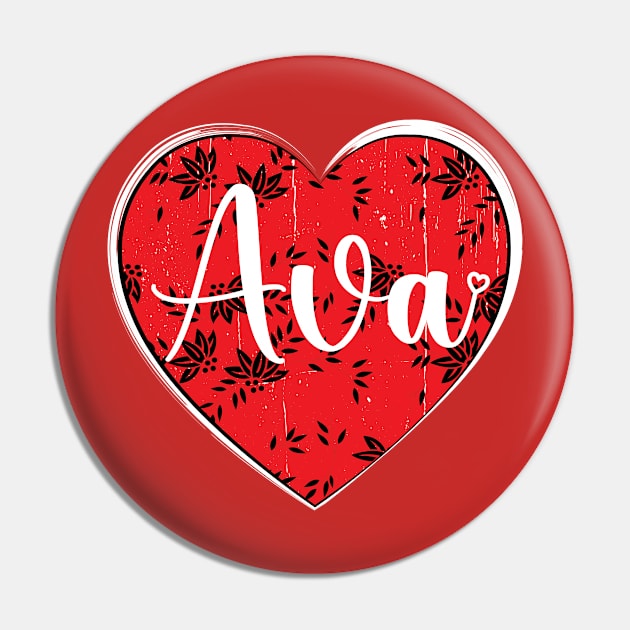 I Love Ava First Name I Heart Ava Pin by ArticArtac