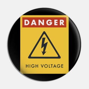 Warning High Voltage Sign Danger Pin