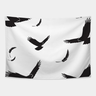 Hawk Pattern Illustration Tapestry