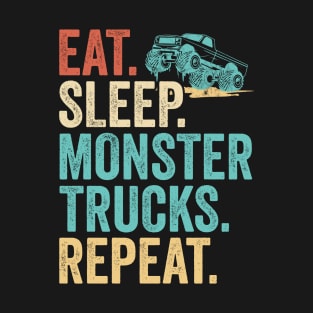 Eat Sleep Monster Trucks Repeat T-Shirt