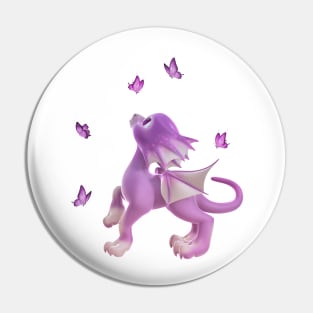 Little Dragon with Butterfly 2 Pin