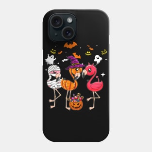 flamingo style halloween shirt Phone Case