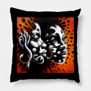 burnt orange Painting #1. By Charlotte VanRoss (cvanross) Pillow