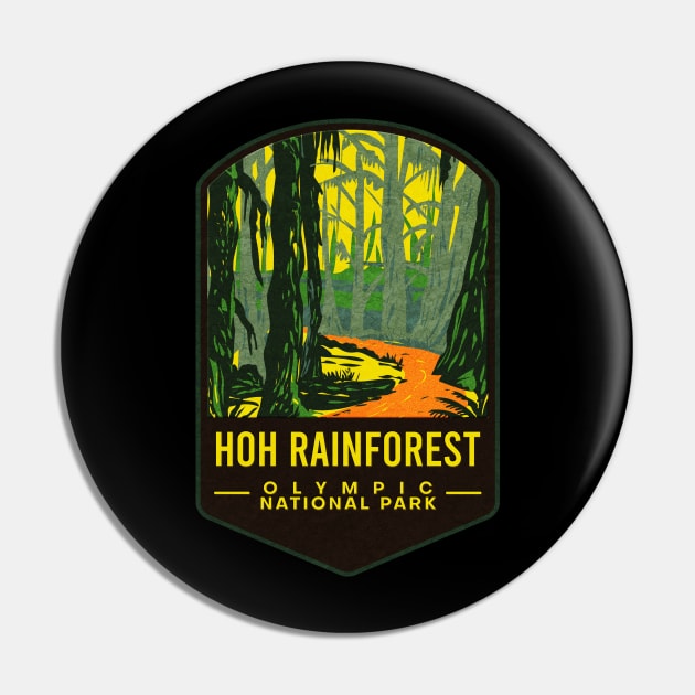 Hoh Rainforest Olympic National Park Pin by JordanHolmes