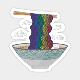 Japanese Rainbow Seigaiha Ramen Magnet