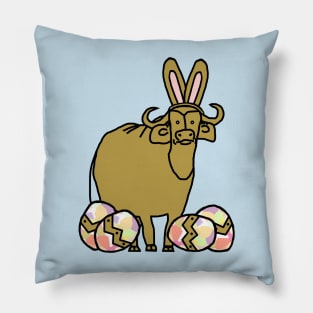 Funny Easter Bunny Ears and Eggs Ox Pillow