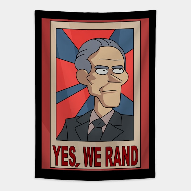 YES WE RAND Tapestry by RetroFreak