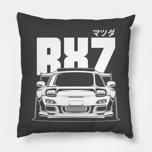 Mazda RX7 White Print Pillow