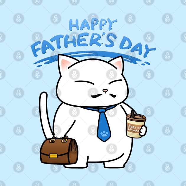 Daddy Cat Happy Father's Day by Takeda_Art