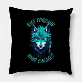 Eyes Forward, Mind Engaged - Wolf Face Pillow