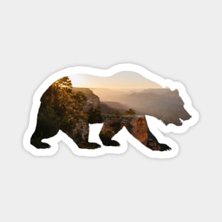 Grand Canyon Bear Silhouette Magnet