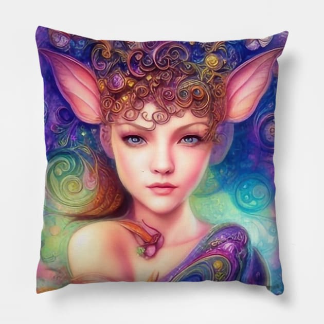 Fairy Queen Fae Folk Pillow by The Little Store Of Magic