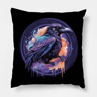 Unleash Your Inner Raven: Dark and Majestic Pillow
