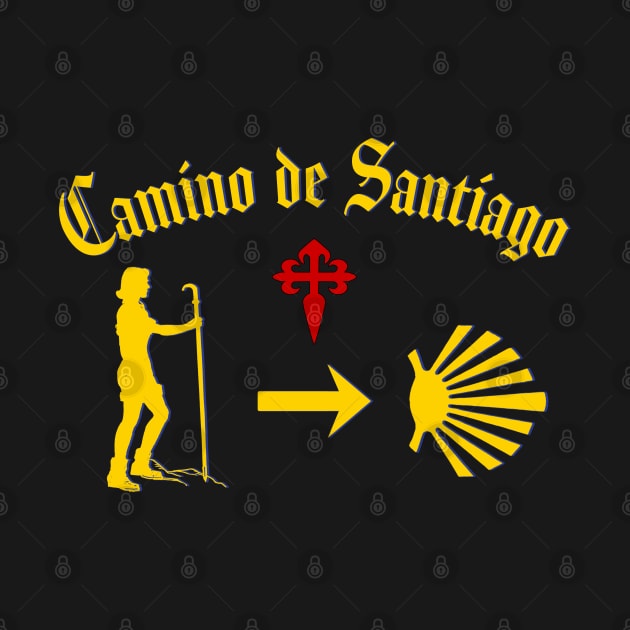 Camino de Santiago de Compostela design for female pilgrims Red Cross Scallop Shell by Brasilia Catholic