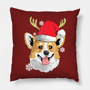 Corgi Christmas Santa Pillow