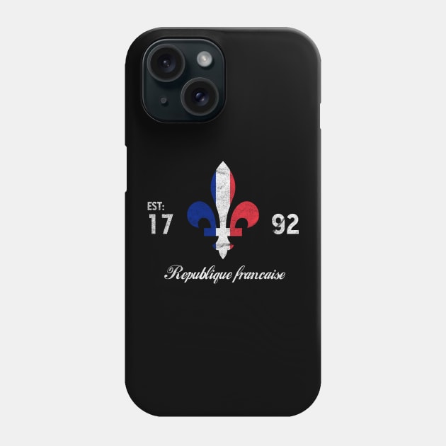 Republique Francaise - Established 1792 - Colour Phone Case by Acka01